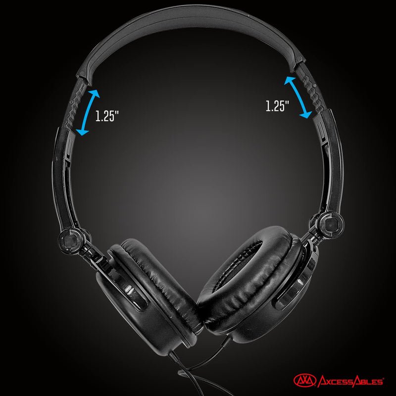 AxcessAbles On-Ear Closed-Back Studio Headphones | DJ Headphones with 6ft Cable and 1/4-inch Jack Adapter | 38mm Neodymium Driver Swiveling Cups| Guitar Practice Headphones | Recording Headphones 1 Recording Headphones