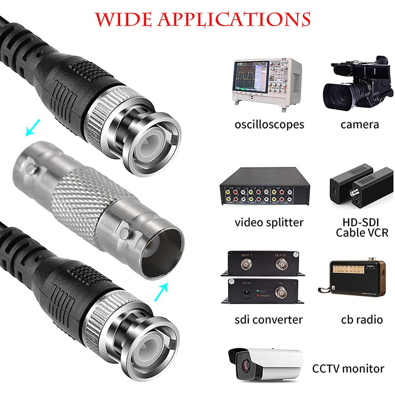 10 Pack BNC Female to BNC Female CCTV Security Camera Adapter Coupler Straight Extender Connector 10-PACK