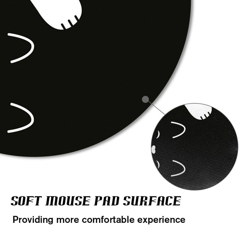 Cat Custom Mouse Pad Gaming Mat Keyboard Pad Waterproof Material Non-Slip Personalized Round Mouse pad (7.8x7.8x0.08Inch)