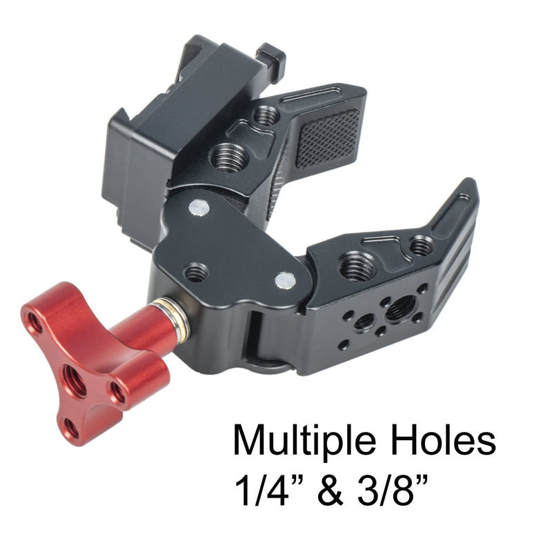 [AUSTRALIA] - Came-TV V-Mount Battery Clamp Large Open Angle and Solid Structure Adapter with 1/4 and 3/8 inches Screw Holes Mounting to Light Stand or Tripod 