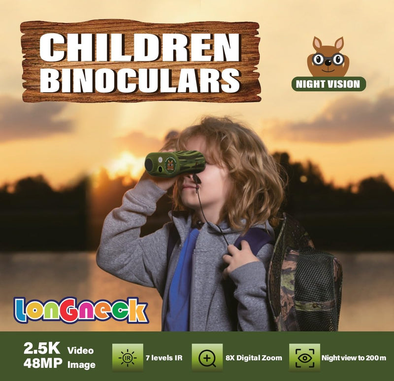 [AUSTRALIA] - Day and Night Vision Binoculars for Kids, Toddler IR Googles,Birthday Gifts for Toddler Boys 6-12 Years, Digital Night Vision Goggles for Kids, Binoculars 8-12 Years 
