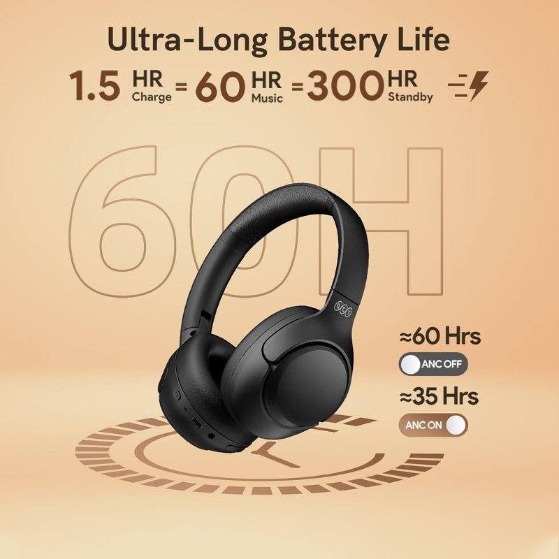 QCY H3 ANC Headphones Black HT05 MeloBuds Black