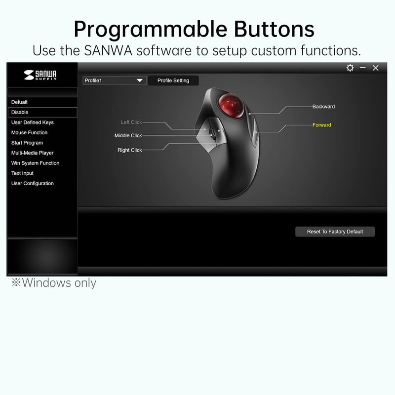 SANWA TB137 Index Finger Wired Trackball Mouse + Bluetooth Numeric Keypad, Programmable Silent Buttons Roller Ball, Portable Financial Accounting Numpad, Compatible with Mac, Windows, Laptop, Black