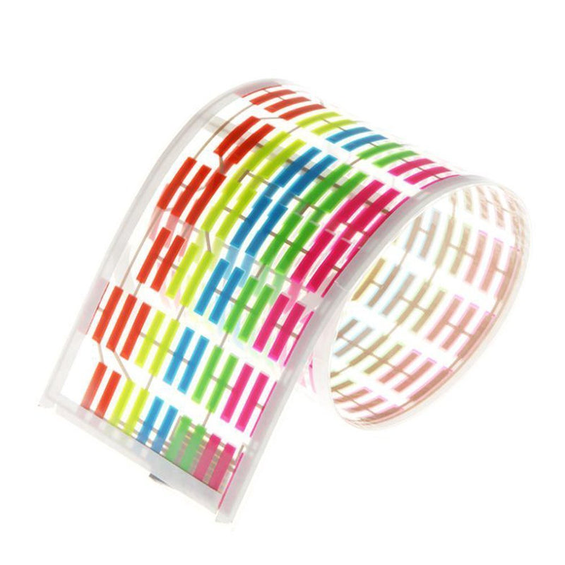 [AUSTRALIA] - WONFAST® Sound Music Beat Activated Car Sticker Equalizer Rhythm LED Flash Light Audio Voice Rhythm Lamp (90x25cm) 90x25cm 