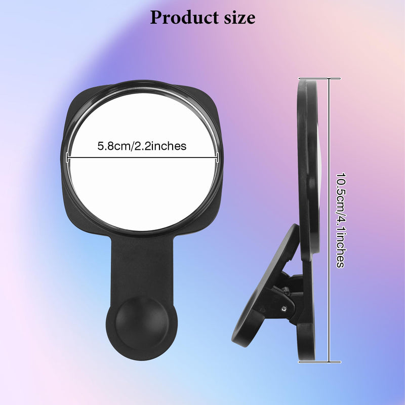 Phone Rear Camera Selfie Mirror - See How You Look in The Back Camera - for High Definition Photos (Black)