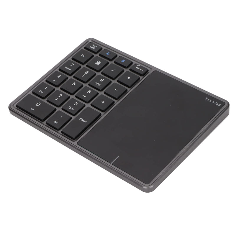 Ejoyous Wire Less Number Pad, 2 in 1 22 Keys 2.4G Numeric Keypad Numpad with Touchpad Trackpad for Laptop PC Computer Desktop Notebook (Iron Gray) Iron Gray