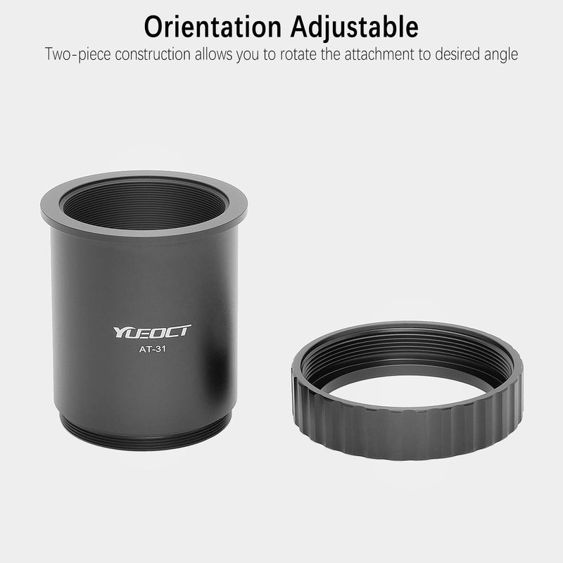 SCT-T Adapter, 2" x24 SCT Female Thread to T T2 M42x0.75 Male Thread, T-Adapter for 2" x24 Schmidt Cassegrain Telescope Visual Back OTA Reducer Corrector Lens