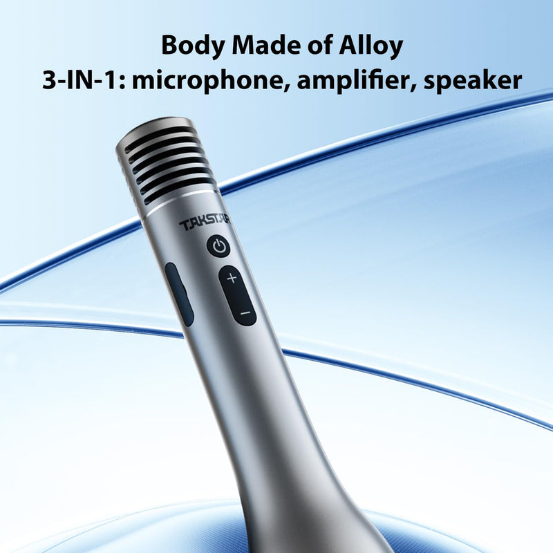 [AUSTRALIA] - TAKSTAR Bluetooth Microphone Karaoke Wireless Mic & Voice Amplifier Microphone with Speaker, 4 Sound Effects & TF Card, 12W Portable Handheld Mic for Meeting Outdoors Speech Party Teaching(DA12) 
