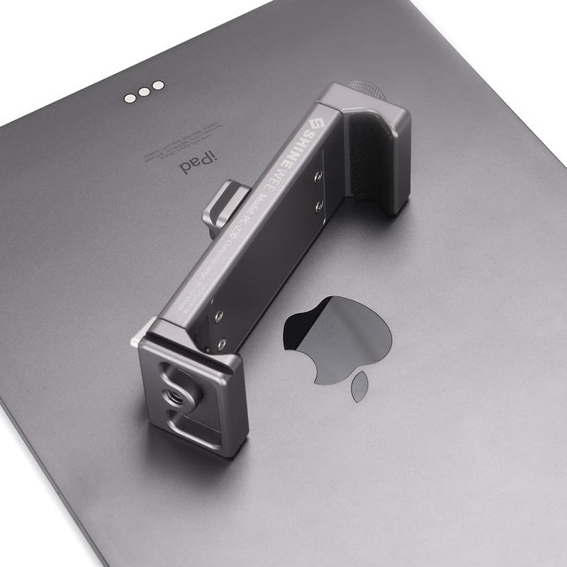 SHINEWEE Full Metal Tablet Tripod Holder - Compatible with iPad mini/Air/Pro | 1/4" Screw & Arca-Swiss Dovetail Mounts | Universal Tablet Clamp Adapter