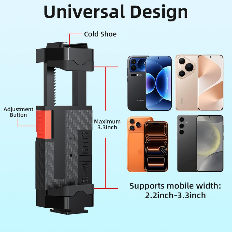 Magnetic Phone Clip Mount for Backpack Strap, 360° Rotating Hands-Free Phone Holder Compatible with iPhone 17/16/15 Pro Max, Samsung and Most Smartphones
