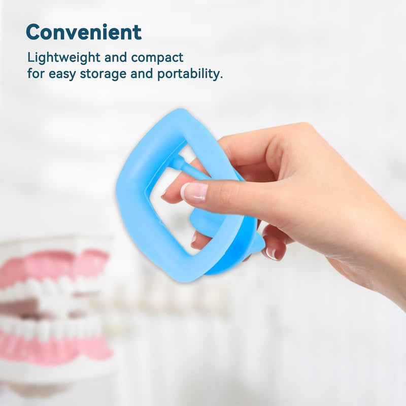 [AUSTRALIA] - 2 Pieces Dental Mouth Openers Reusable Autoclavable Silicone Teeth Whitening Cheek Holder Lip Holder for Dentist Mouth Inspection Mouth Guard Challenge Game (Blue) blue 