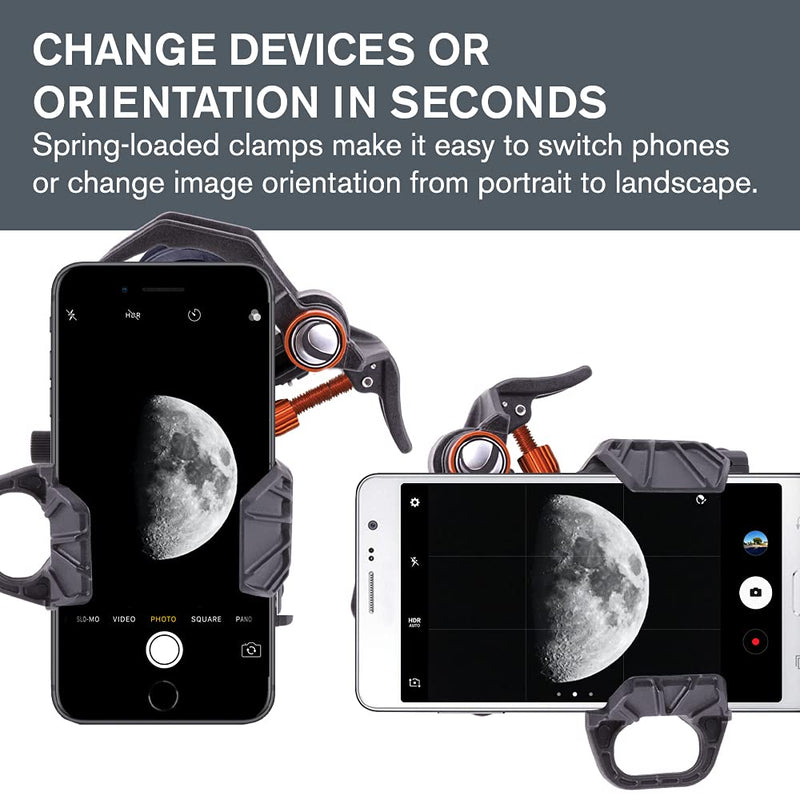 Celestron - NexYZ DX Kit - 3-Axis Universal Smartphone Adapter - Digiscoping Smartphone Adapter - Bluetooth Shutter Release Remote – Capture Images and Video Through Your Telescope or Spotting Scope NeXYZ DX 3 Axis Phone Adapter w/ Bluetooth