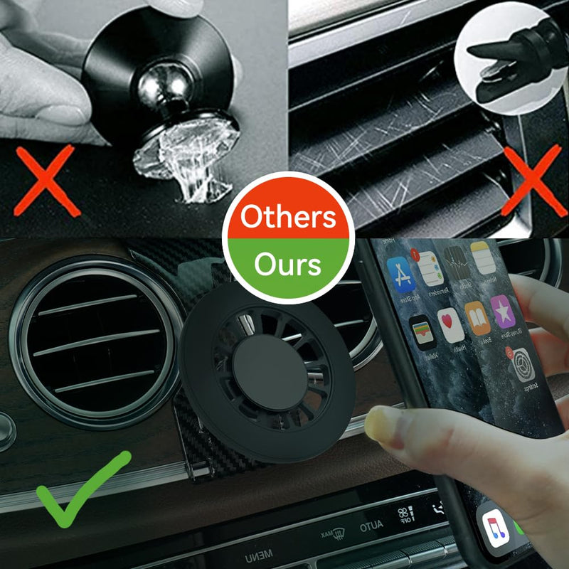 BEERTE fits for Magsafe Car Mount for Mercedes Benz E-Class 2016-2023, Benz CLS-Class 2018-2023 [20 Strong Magnets] Magnetic Phone Holder for iPhone MagSafe Navigation Automobile Cradles