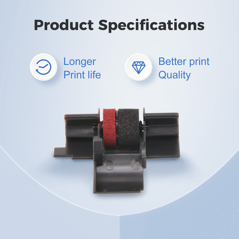 [AUSTRALIA] - MYCARTRIDGE IR40T IR-40T CP-13 NR-42(10-Pack) Compatible with Calculator Ink Roller Replacement for IR-40T CP-13-Black & Red IR40T-10P 