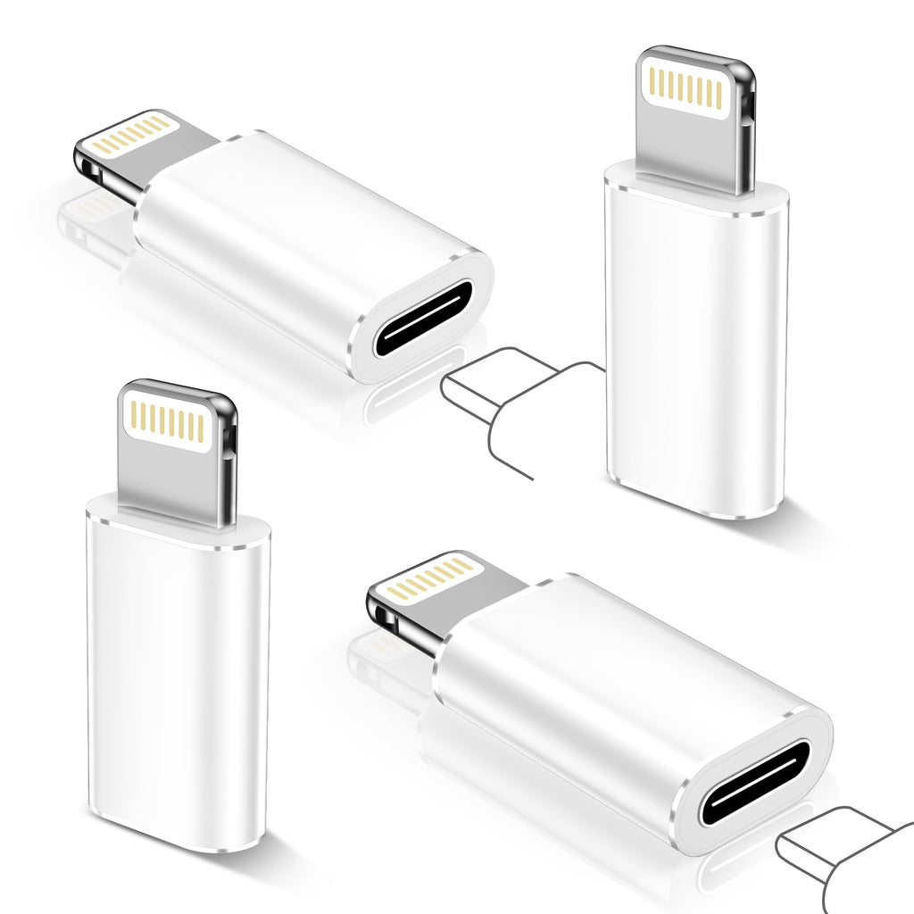 𝟒𝐏𝐚𝐜𝐤 𝐔𝐩𝐠𝐫𝐚𝐝𝐞𝐝 USB C to Lightning Adapter,Support Audio/OTG,Fast Charging&Data Transfer for iPhone 14 13 12 Pro Max/iPad Air/Airpods,Nintendo Switch,Headphones,iOS,iPhone 14 Accessories