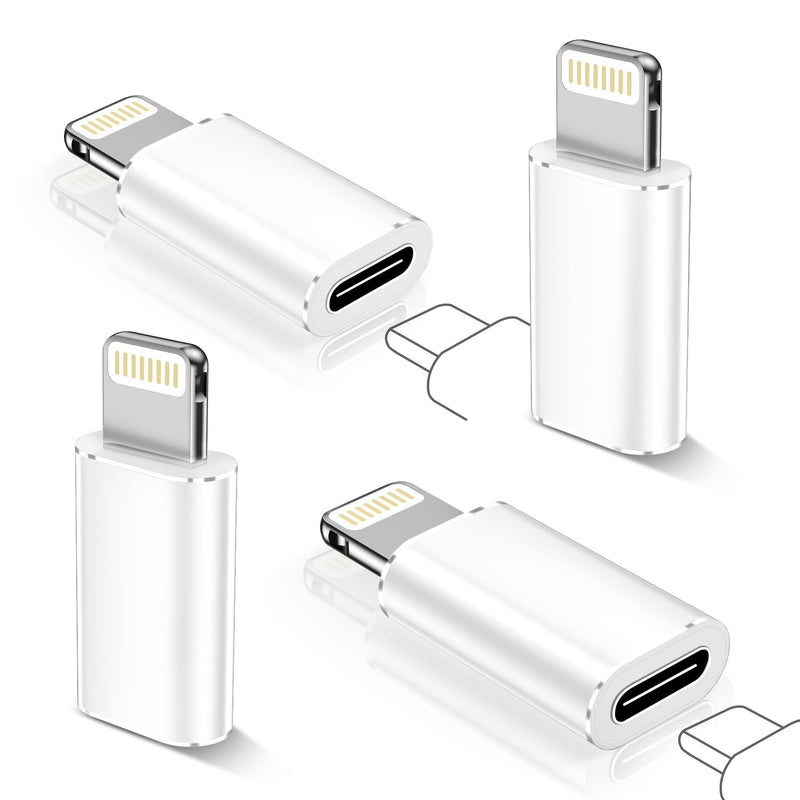 𝟒𝐏𝐚𝐜𝐤 𝐔𝐩𝐠𝐫𝐚𝐝𝐞𝐝 USB C to Lightning Adapter,Support Audio/OTG,Fast Charging&Data Transfer for iPhone 14 13 12 Pro Max/iPad Air/Airpods,Nintendo Switch,Headphones,iOS,iPhone 14 Accessories