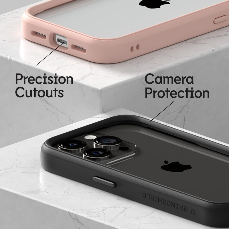 RhinoShield Bumper Case Compatible with [iPhone 15] | CrashGuard - Shock Absorbent Slim Design Protective Cover 3.5M / 11ft Drop Protection - Graphite iPhone 15 - Graphite