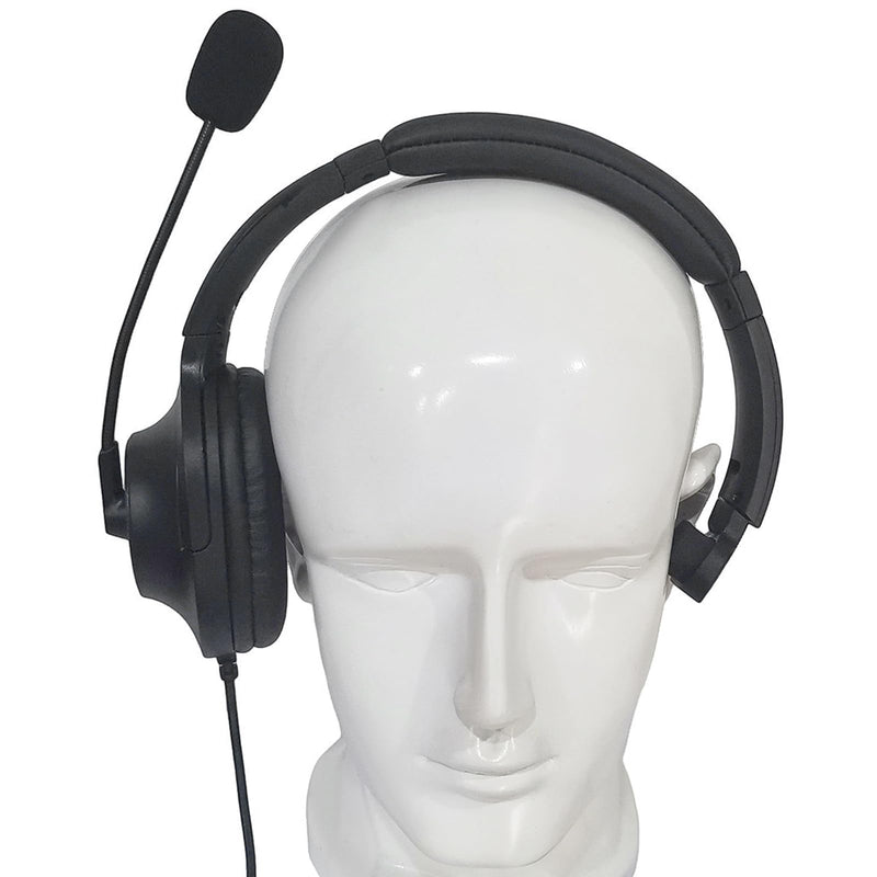 [AUSTRALIA] - Over Ear 2 Pin Headset Boom Mic Headphone Noise Cancelling Earmuff Radio Earpiece for Midland gxt x-tra xtra x Talker gmrs gtx 1000 1000g 1050 gxt1000vp4 t51r lxt600pa(Single Sided) 