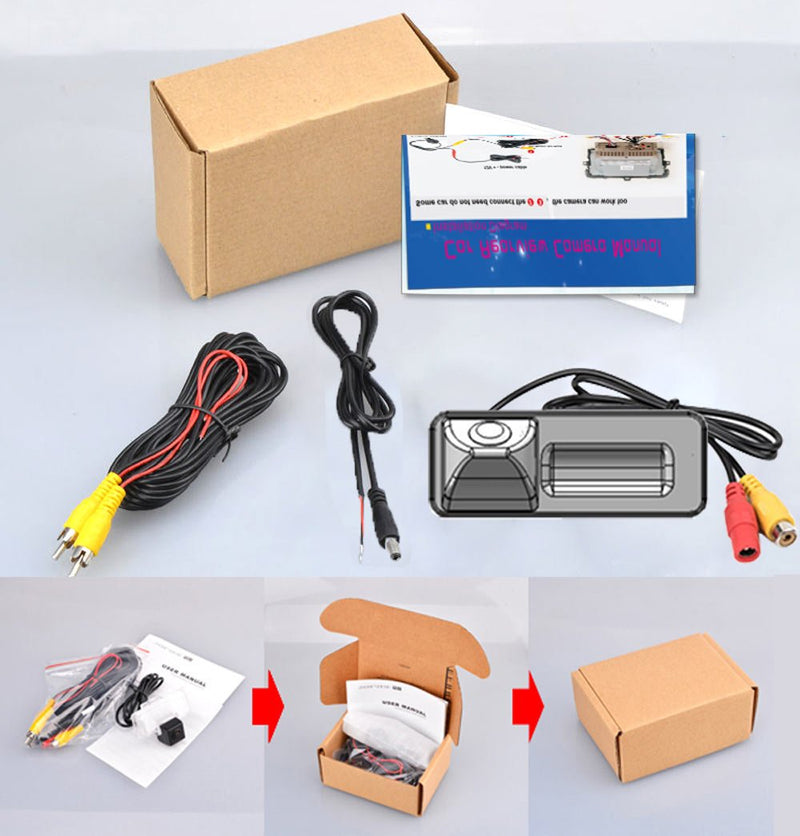 Super Starlight pro Vehicle Camera 170 Wide Angle Night Vision Rear View Camera Reverse Parking for Audi A6L Q7 A3 A4 A6 A8 A5 S4 S6 S3 RS4 RS6(Model B=110 * 32) Model 2=01678