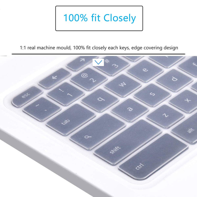 Keyboard Cover Skin for Lenovo Chromebook Flex 3 11" 11.6" Laptop |Lenovo Chromebook C330 11.6" |Lenovo Flex 11 Chromebook 11.6" |Lenovo Chromebook N20 N21 N22 N23 100e 300e 500e 11.6", Clear