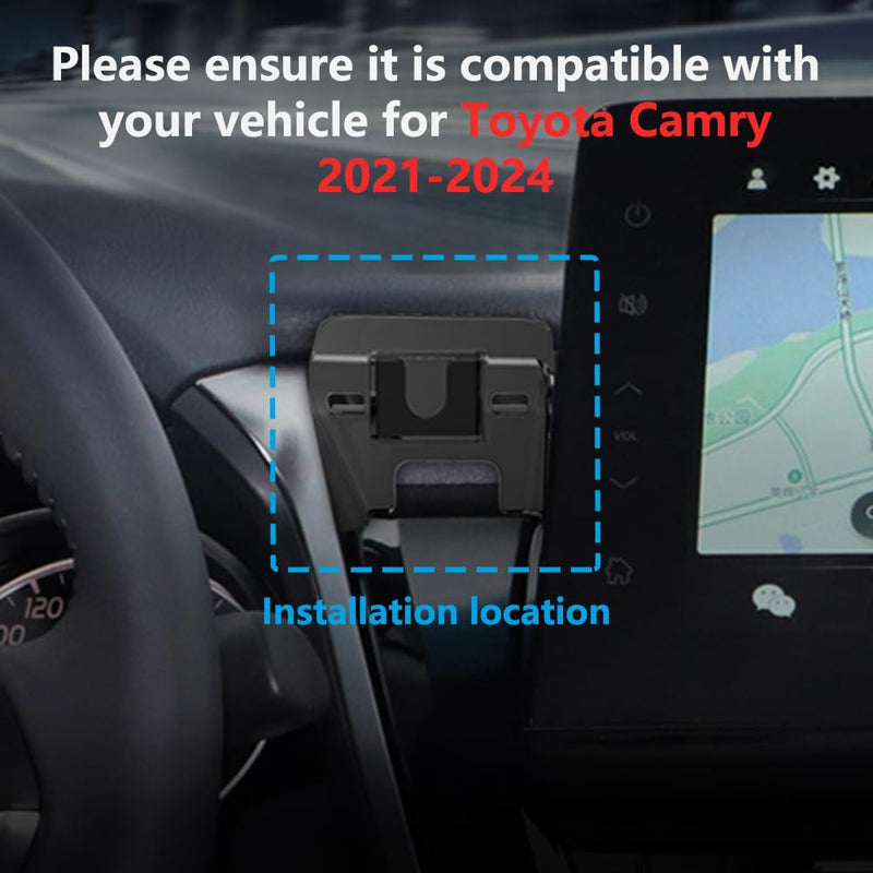 Car Phone Holder Mount for Toyota Camry 2021-2024 Car Accessories Car Mount 360°Rotation for Car Phone Holder Magnetic Hands Free Compatible with iPhone Samsung Smartphones