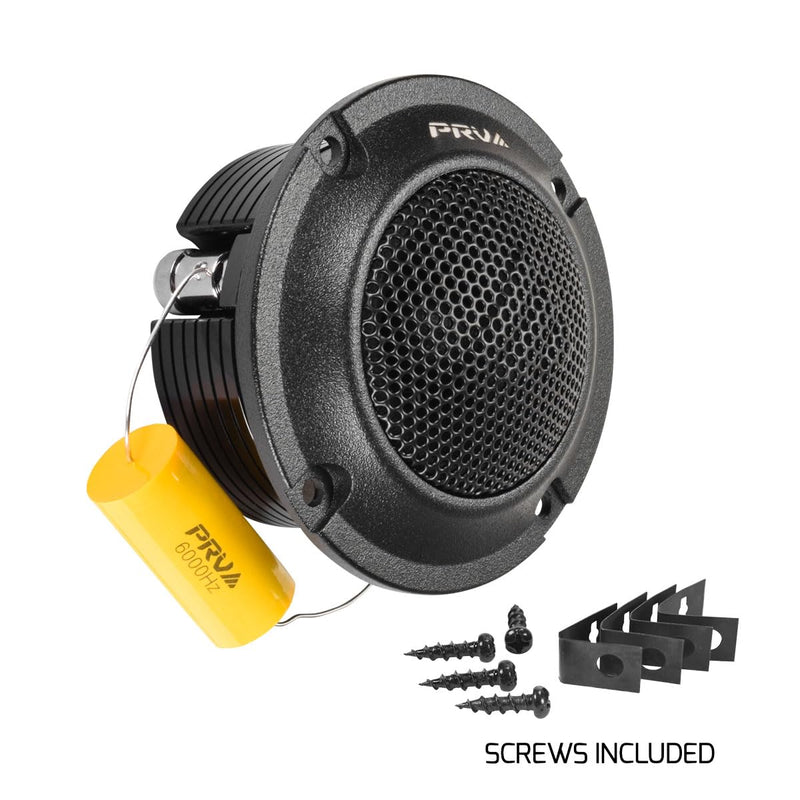 PRV Audio Bullet Super Tweeters Neodymium, 3 Inch PRV Tweeter Black TW400Ti-Nd-4 Slim 240 Watts 4 Ohm, Easy to Mount, 3 Inch Speaker Replacement (2 Tweeters) White