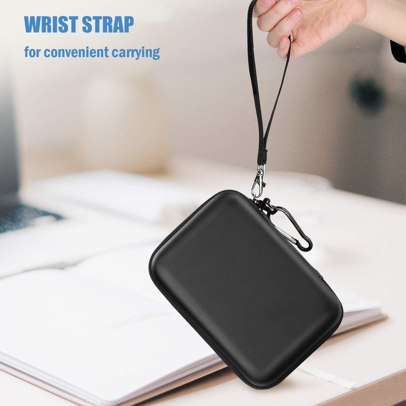 ProCase Hard Drive Case 2.5 Inch for Elements WD My Passport Canvio Basics Seagate Backup Plus Slim Expansion 1TB 2TB 3TB 4TB, Portable External Hard Drive Carrying Case -Black Black