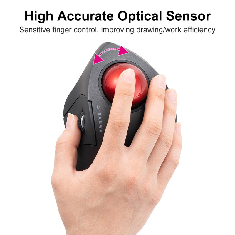 SANWA 2PCS 40mm/1.57in Trackball Replacement Ball for GMAWTB40, GMABTTB41, GMATB39, Kensington Orbit Fusion, and Other Compatible Trackball Mice, Glossy Red + Purple