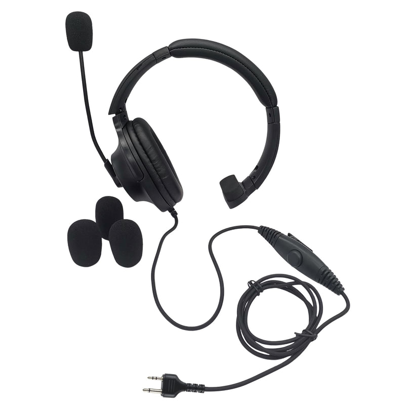 [AUSTRALIA] - Over Ear 2 Pin Headset Boom Mic Headphone Noise Cancelling Earmuff Radio Earpiece for Midland gxt x-tra xtra x Talker gmrs gtx 1000 1000g 1050 gxt1000vp4 t51r lxt600pa(Single Sided) 