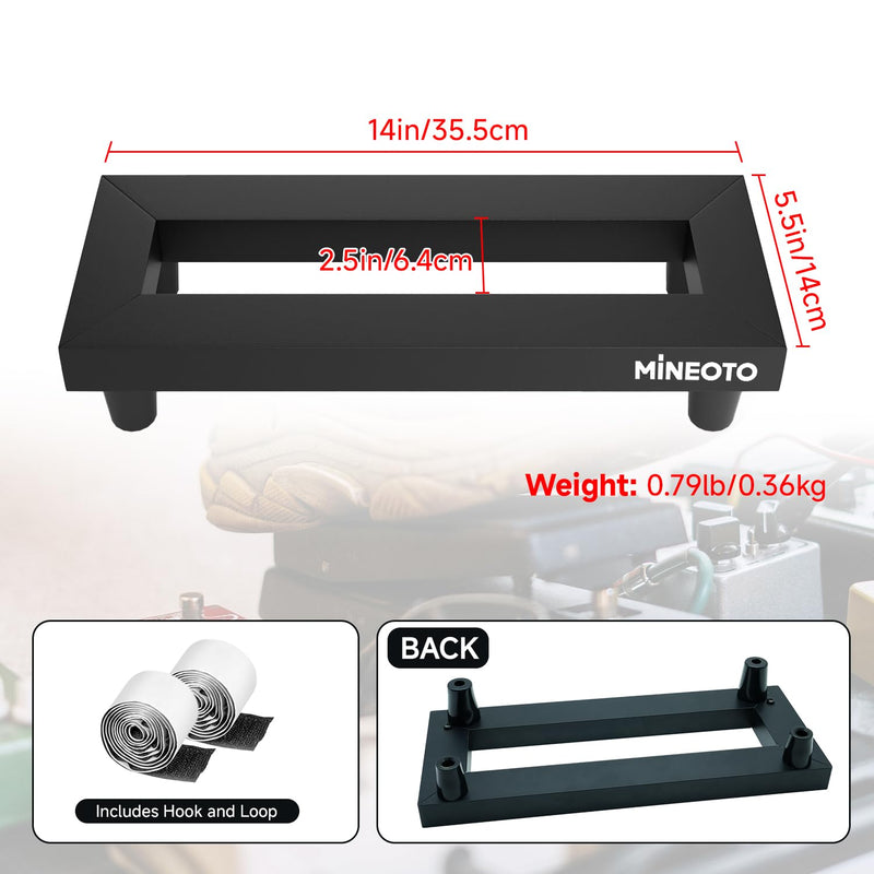 [AUSTRALIA] - 14'' x 5.5'' Aluminum Alloy Guitar Pedal Board 0.8lb Super Light Mini Effect Pedalboard with Carry Bag mini(14"x5.5") 