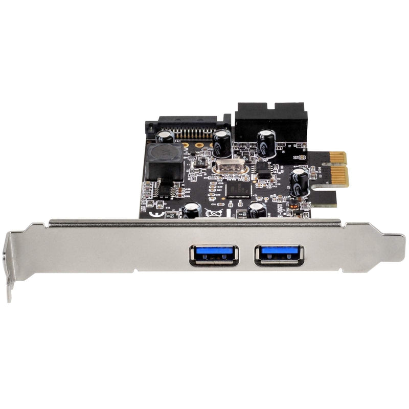 Silverstone Tek PCI Express Card with Two USB 3.0 External Ports and Internal 19-Pin Dual Port Connector (EC04-E)