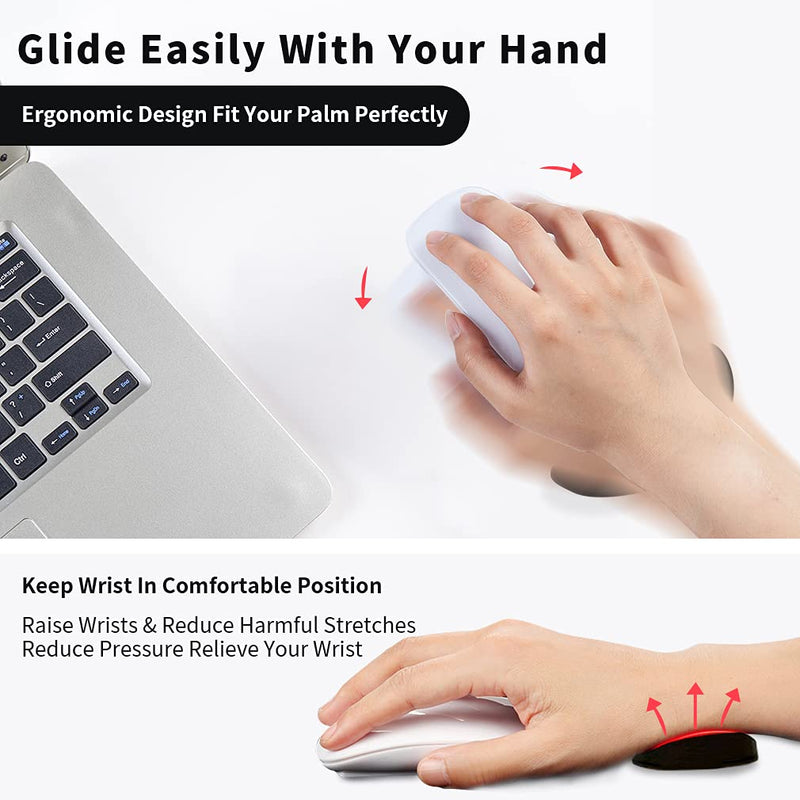 Palm Rest Support Pad Mouse Wrist Rest Support for Office Computer Laptop Typing Pain Relief Black