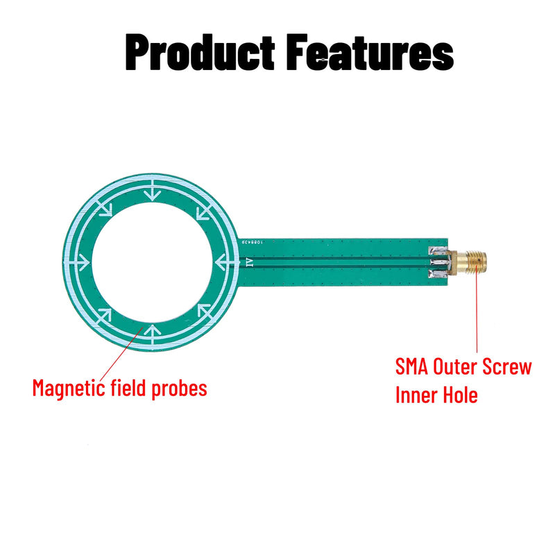 Magnetic Field Antenna EMI Near Field Probe Tool Accessory for Electronic Components with Small Size, Low Weight and High Quality, Default
