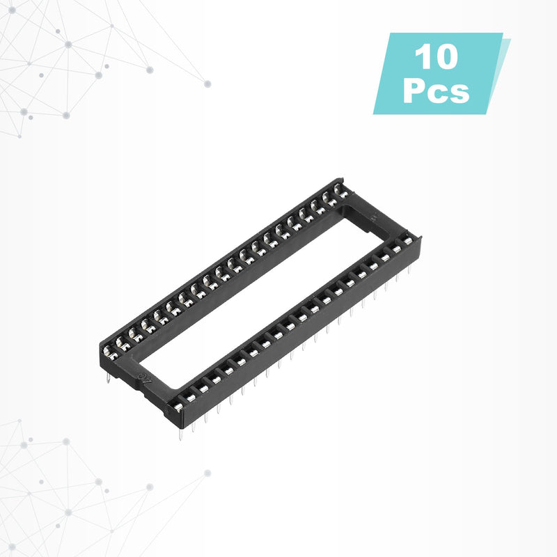 QUARKZMAN DIP IC Chip Socket Adapter 40 Pin IC Assortment Kit 2.54 mm / 0.1 Inch Pitch for Breadboard Project, PCB Board Design Pack of 10