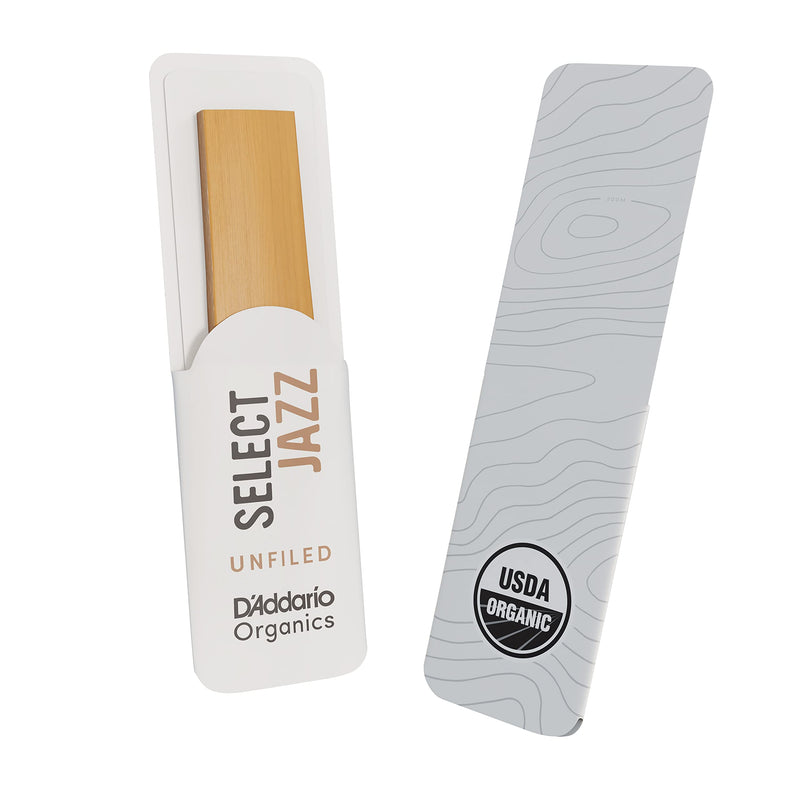 D’Addario Woodwinds - Organic Select Jazz Soprano Saxophone Reeds - Soprano Sax Reeds - Individually Sealed - Unfiled, Soft, Strength 3, 10-Pack 3 Soft