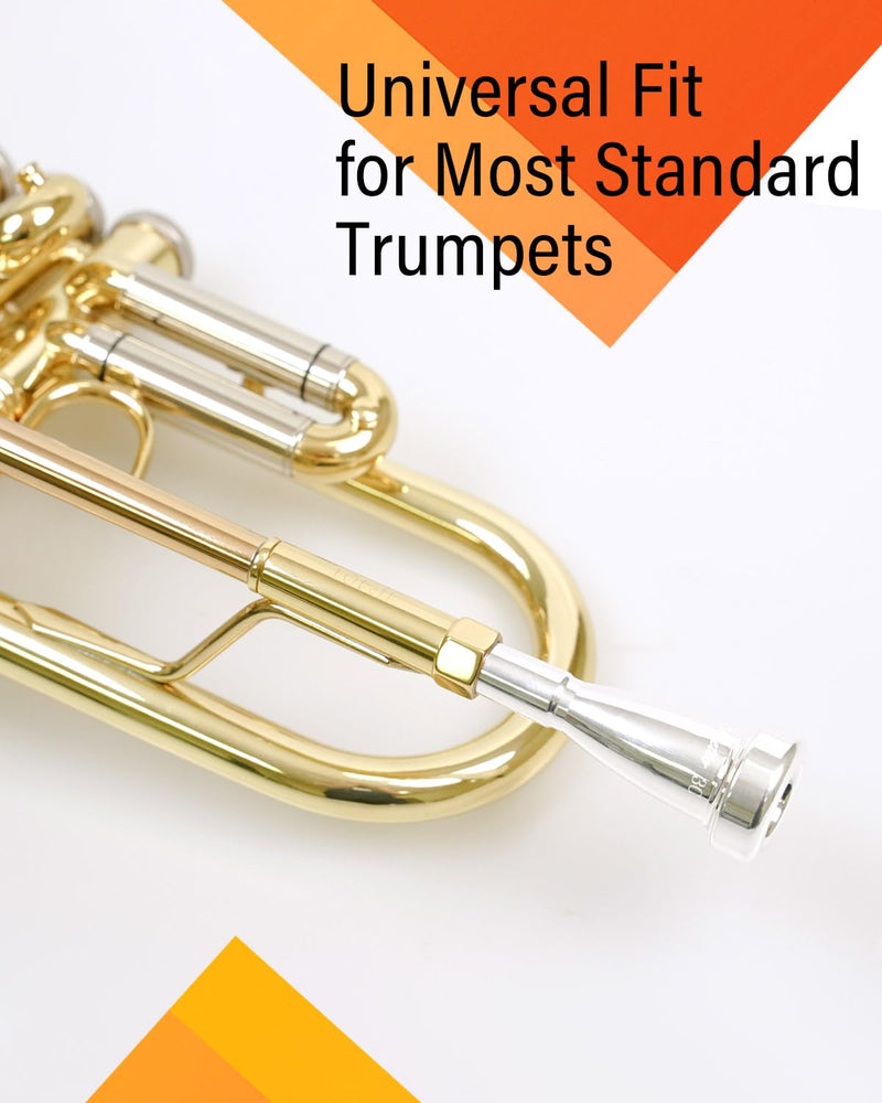 Libretto 3C Bullet Shape Trumpet Mouthpiece, Silver Plated, Compatible with C and B♭ Trumpets, Designed for Advanced Players