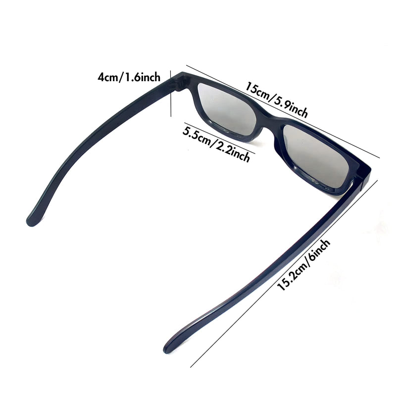 Reald 3D Glasses, Circular Polarized Non-Flashing Passive 3D Glasses For Reald Format Cinema/Passive Polarized 3D TV Projector - 3D Glasses That Supports 3D TV And Cinema (3pcs)
