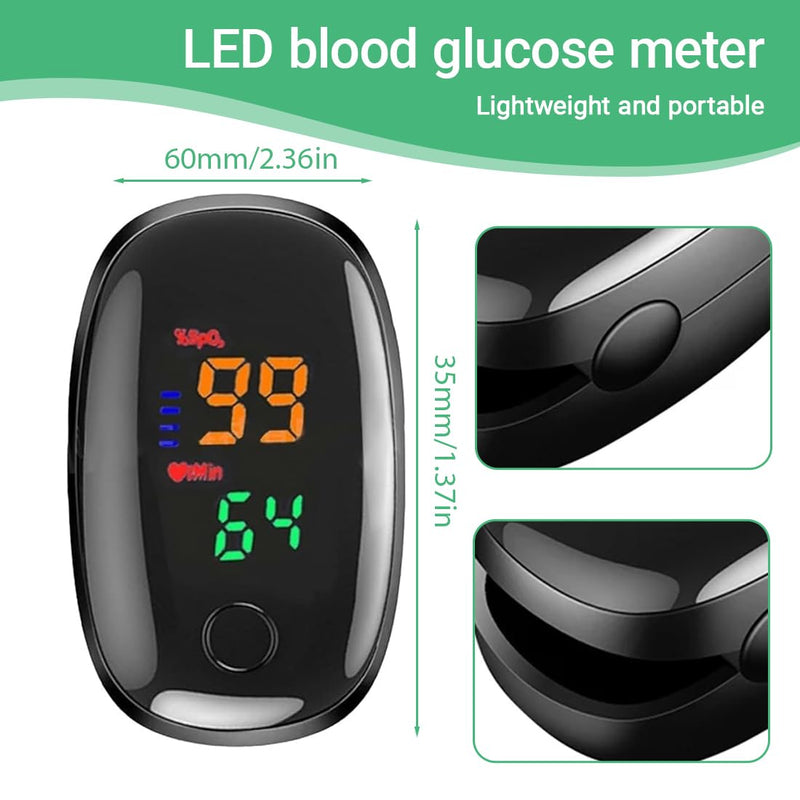 Tomedeks 1 Item Pulse Oximeter Measuring Oxygen Saturation (SpO₂) in Blood Oximeter for Home Pulse Oximeter for Painless Finger Application