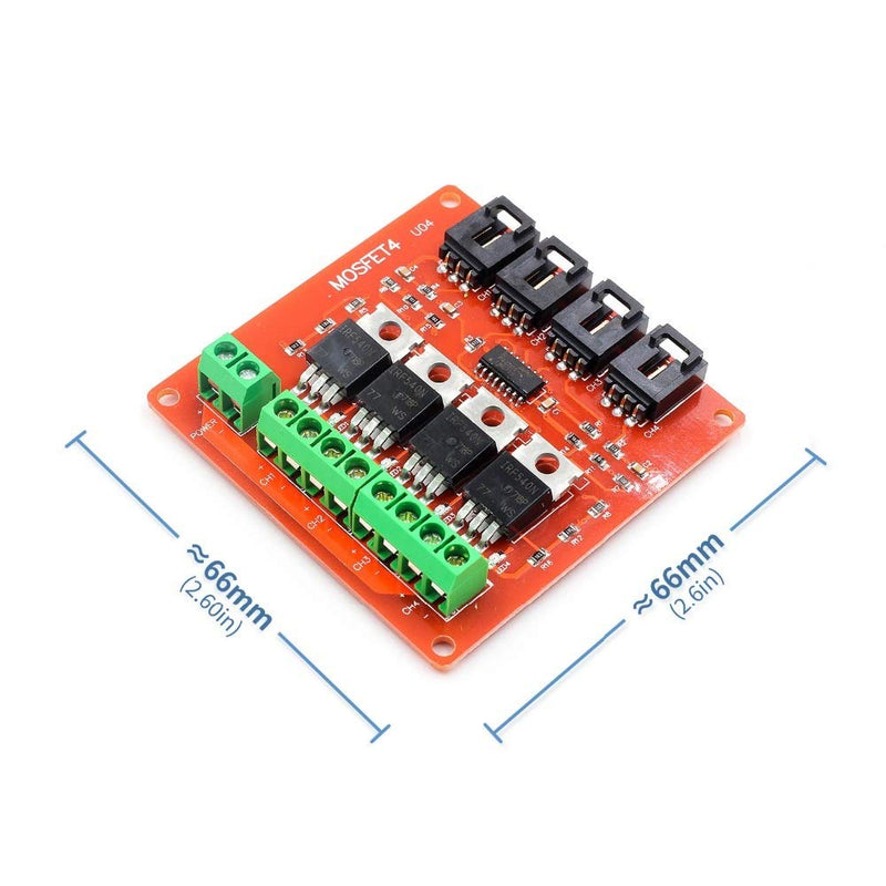 2pcs Four Channel 4 Way MOSFET Button IRF540 V4.0 + MOSFET Switching Module