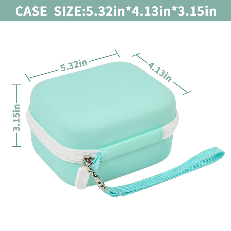 ANKHOH Label Maker Case for Memoking T02/ for Phomemo M02/ M02S/ M02 Pro/ Q30S/ for Ponek Mini Pocket Printer, Portable Sticker Printer Storage Holder Organizer Bag Paper&USB Cables, Box Only (Green) green