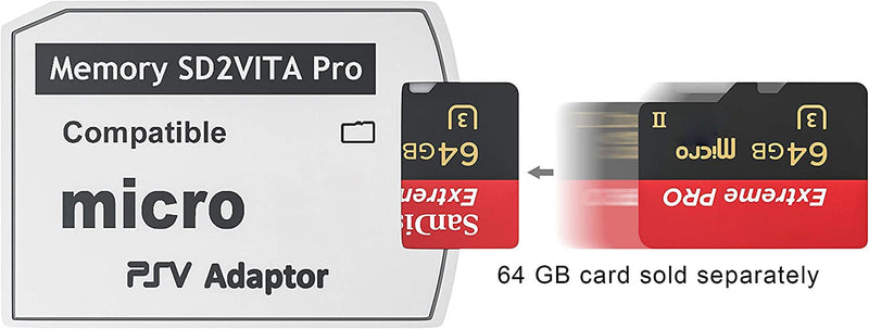 Skywin SD2Vita PS Vita Memory Card Adapter Compatible with PS Vita 1000/2000 3.6 or HENkaku System