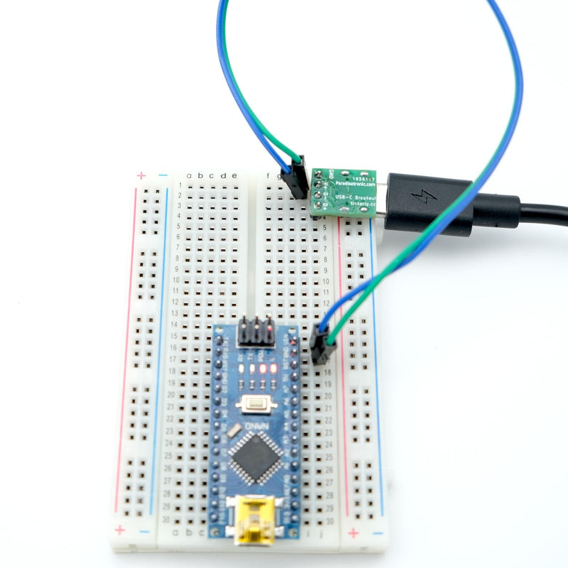 Paradisetronic.com USB-C Mini Breakout Board, e.g. for the power supply of breadboards