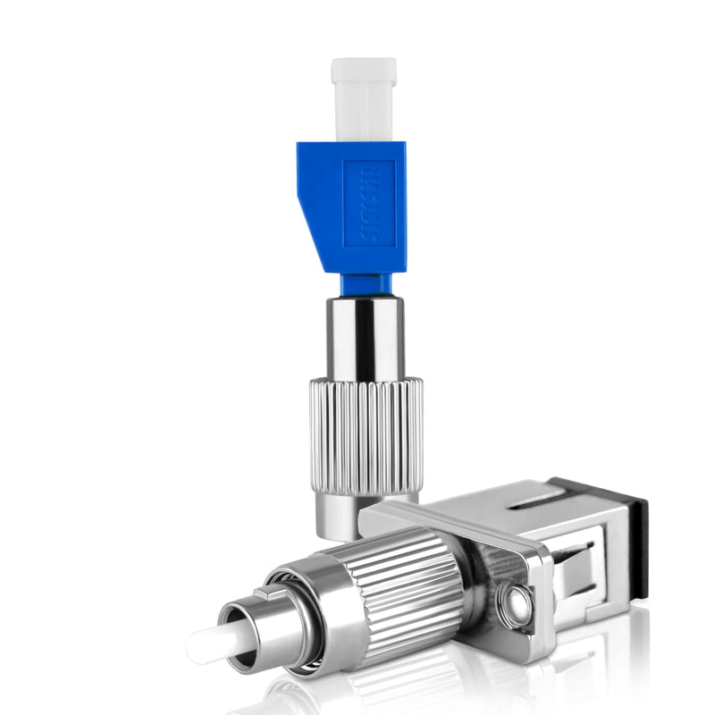 Single Mode 9/125um (2*FC-SC+2*FC-ST+2*FC-LC) Connector FC(Male) UPC to LC SC ST(Female) UPC Adapter Simplex SM Hybrid Optical Fiber Converter for OPM/OLS/OTDR/VFL/Fiber Optical(FUU6) UPC/Male-UPC/Female 2*FC-SC+2*FC-ST+2*FC-LC