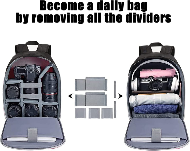 CADeN Camera Backpack, DSLR/SLR Camera Bag, Compatible with Sony Canon Nikon Camera Case
