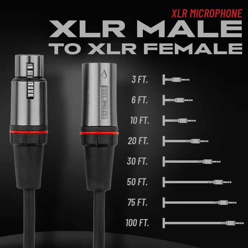 [AUSTRALIA] - By Gator Cases Headliner Series Premium 50 Foot XLR Microphone Cable, (GCWH-XLR-50) 50 Feet 