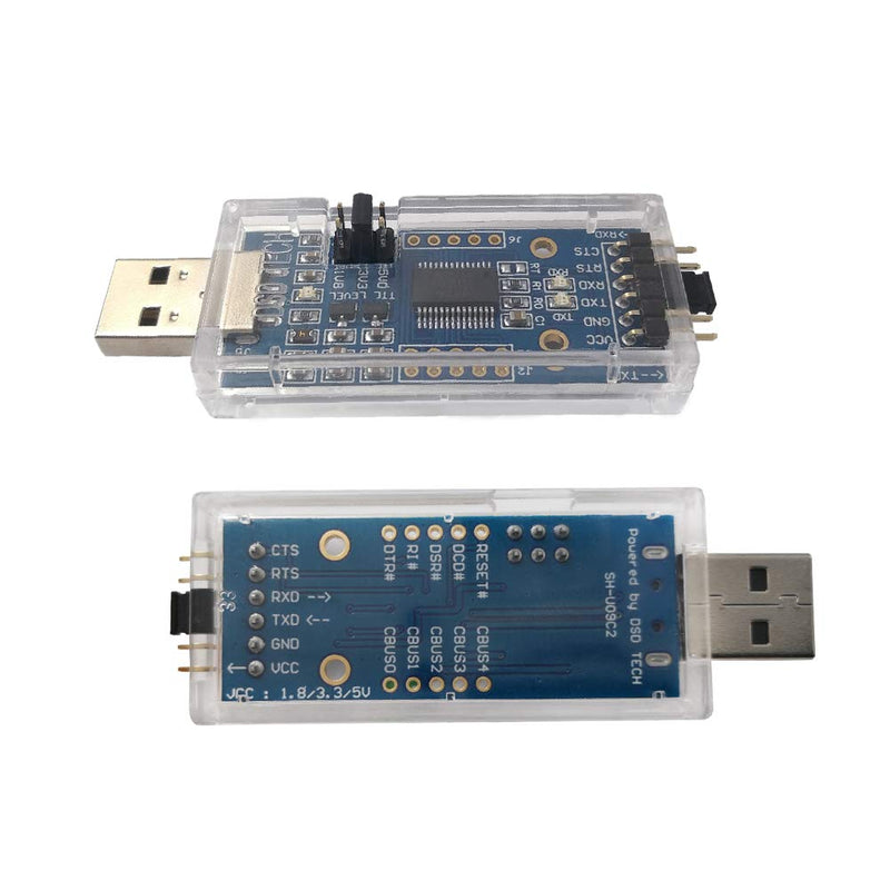 DSD TECH SH-U09C2 USB to TTL Adapter Built-in FTDI FT232RL IC for Debugging and Programming