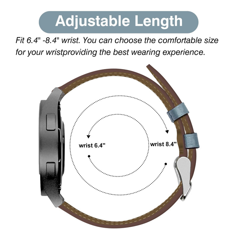 22mm Premium Italy Leather Watch Bands Compatible with Samsung Watch 3 45mm, Galaxy 46mm, Gear S3 Frontier, Quick Release Wear-resistant Leather Watch Straps Replacement Band for Women Men(Packof2)