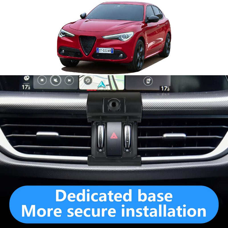 Car Phone Holder for Alfa Romeo Stelvio 2018 2019 2020 2021 2022 2023 2024 2025 2026 Auto Interior Accessories Best Cell Phones Mount Cellphone Mobile Cradle Charging Navigation Screen Stand for Alfa Romeo Stelvio 2018-2026