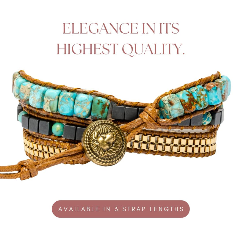 Cape Diablo Smart Watch Band for Women - Handmade Gemstone Strap - Compatible with 38mm-45mm Apple Faces Turquoise Calming Energy