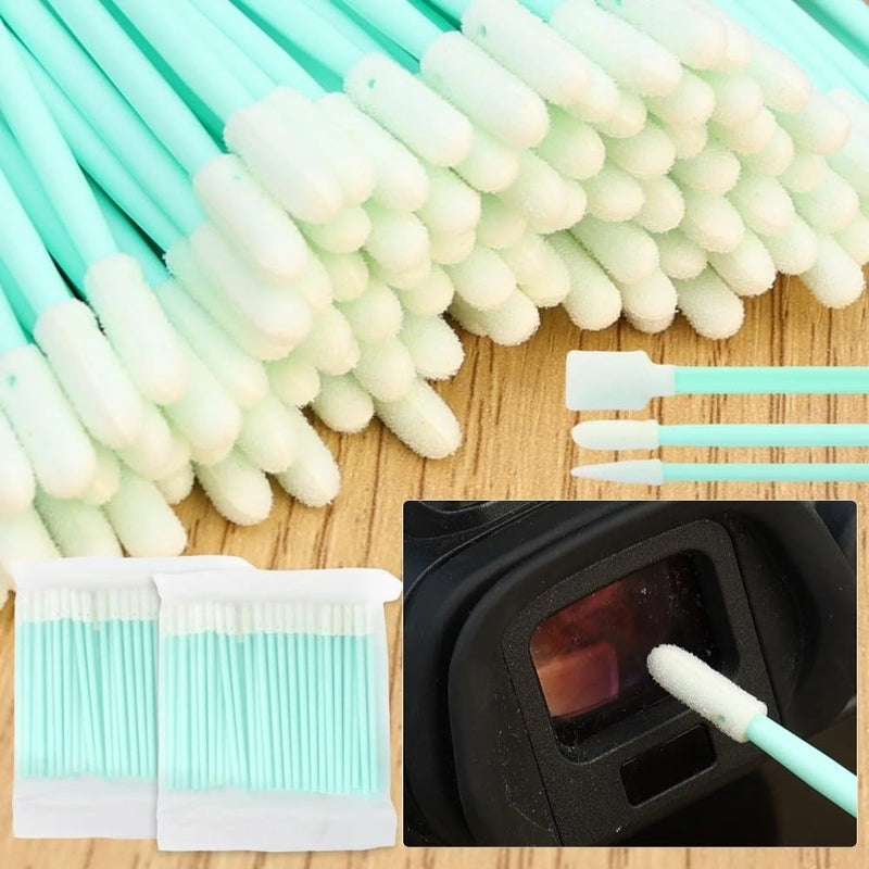 100Pcs Digital Camera Cleaning Brush,Non-Fluffy Fiber Tips Printer Cleaner Tool Cleaning Sponge Swab(C) C